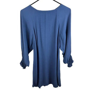 Maje Dress Blue Realiste Crape Shift Dress Size Small